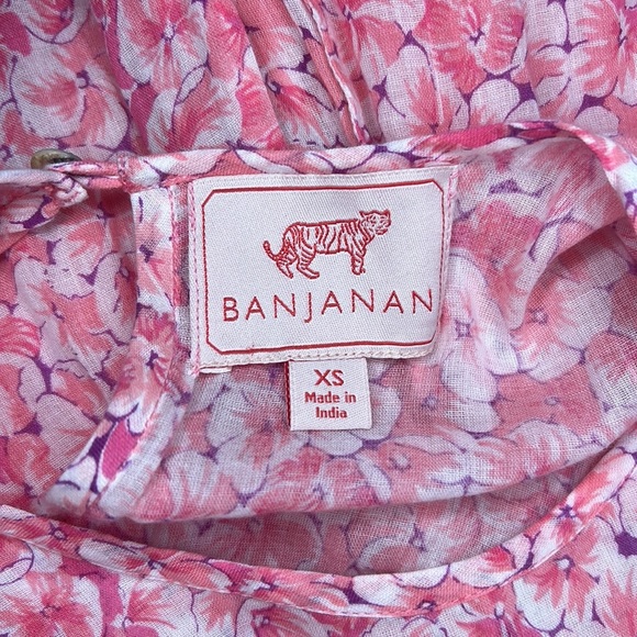 Tuckernuck Banjanan Iris Dress Clover Pink Floral Smocked Maxi Dress New Size XS - Picture 15 of 16